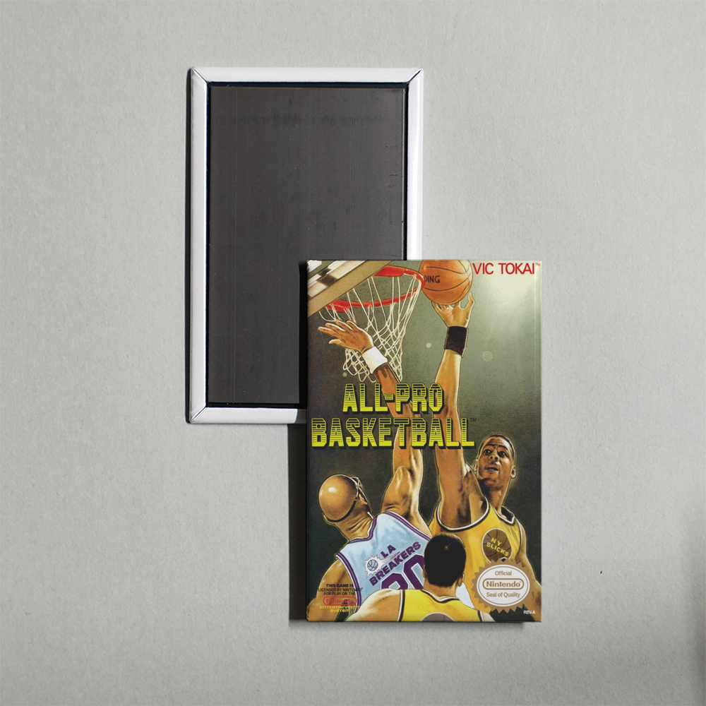 Nintendo NES All-Pro Basketball Mini Video Game Fridge Magnet