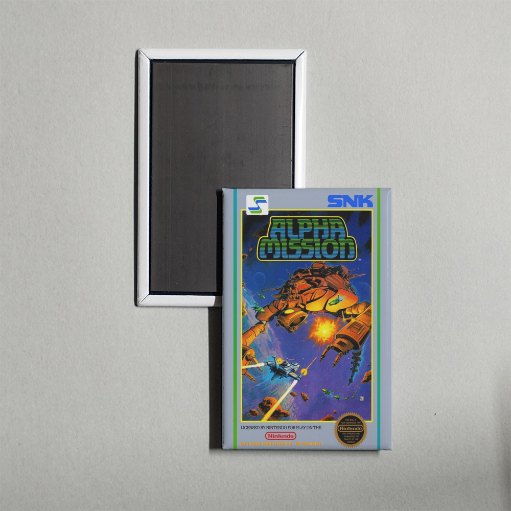 Nintendo NES Alpha Mission Mini Video Game Fridge Magnet