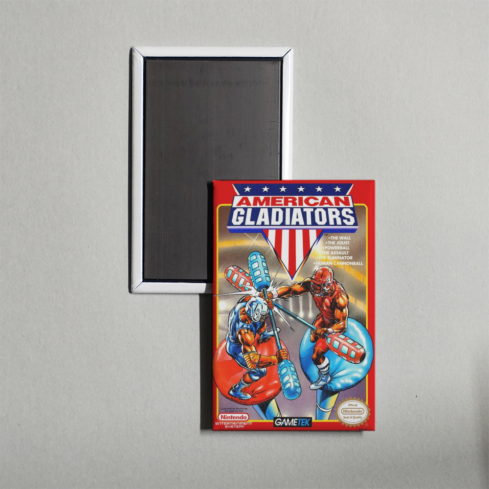 Nintendo NES American Gladiators Mini Video Game Fridge Magnet