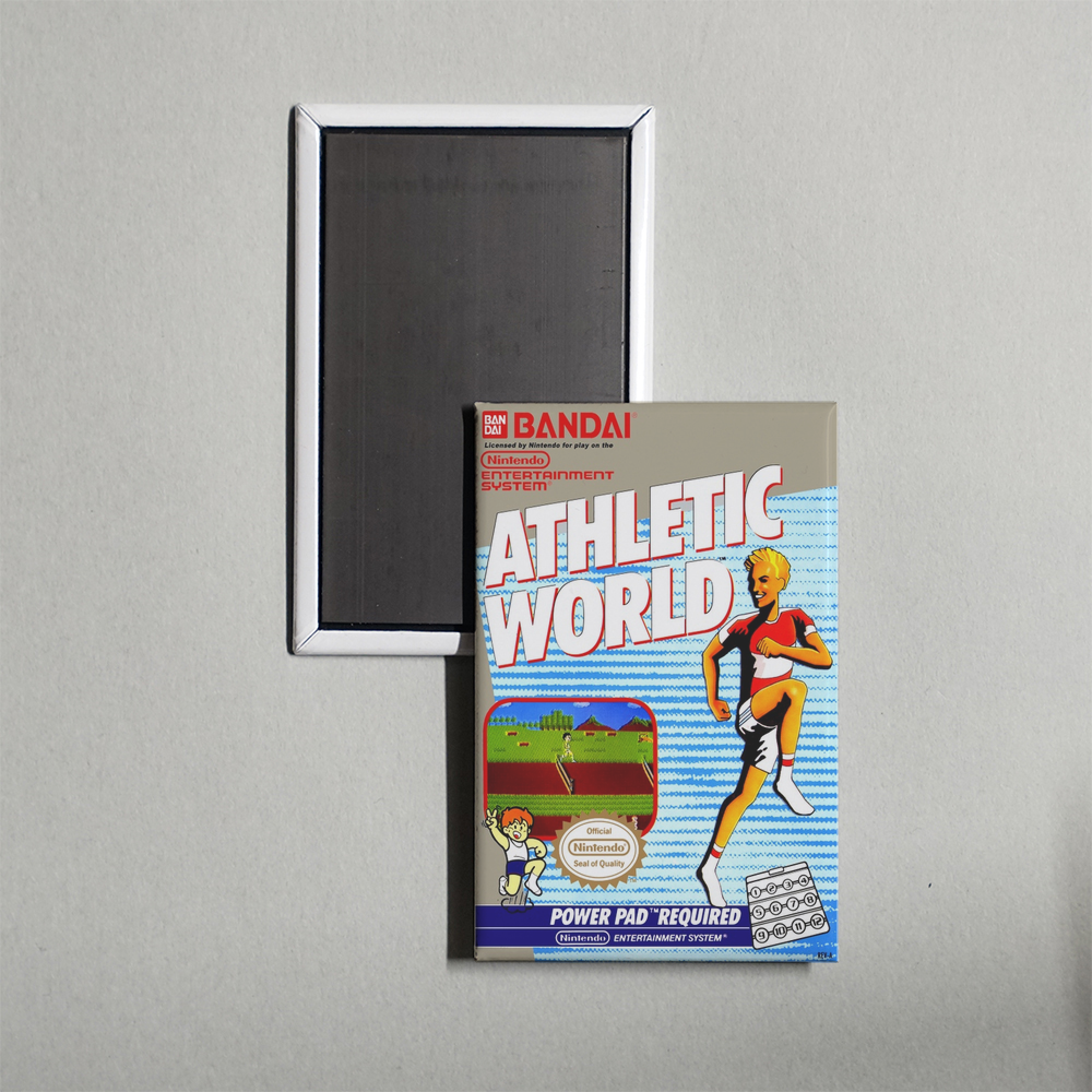 Nintendo NES Athletic World Mini Video Game Fridge Magnet