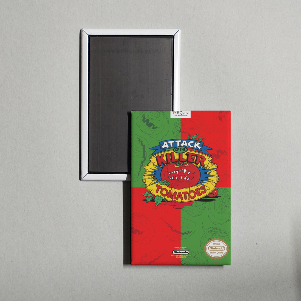 Nintendo NES Attack of the Killer Tomatoes Mini Video Game Fridge Magnet