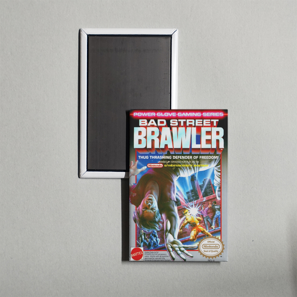 Nintendo NES Bad Street Brawler Mini Video Game Fridge Magnet