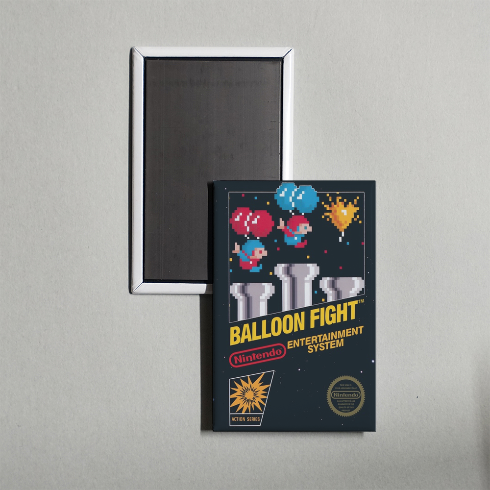 Nintendo NES Balloon Fight Mini Video Game Fridge Magnet