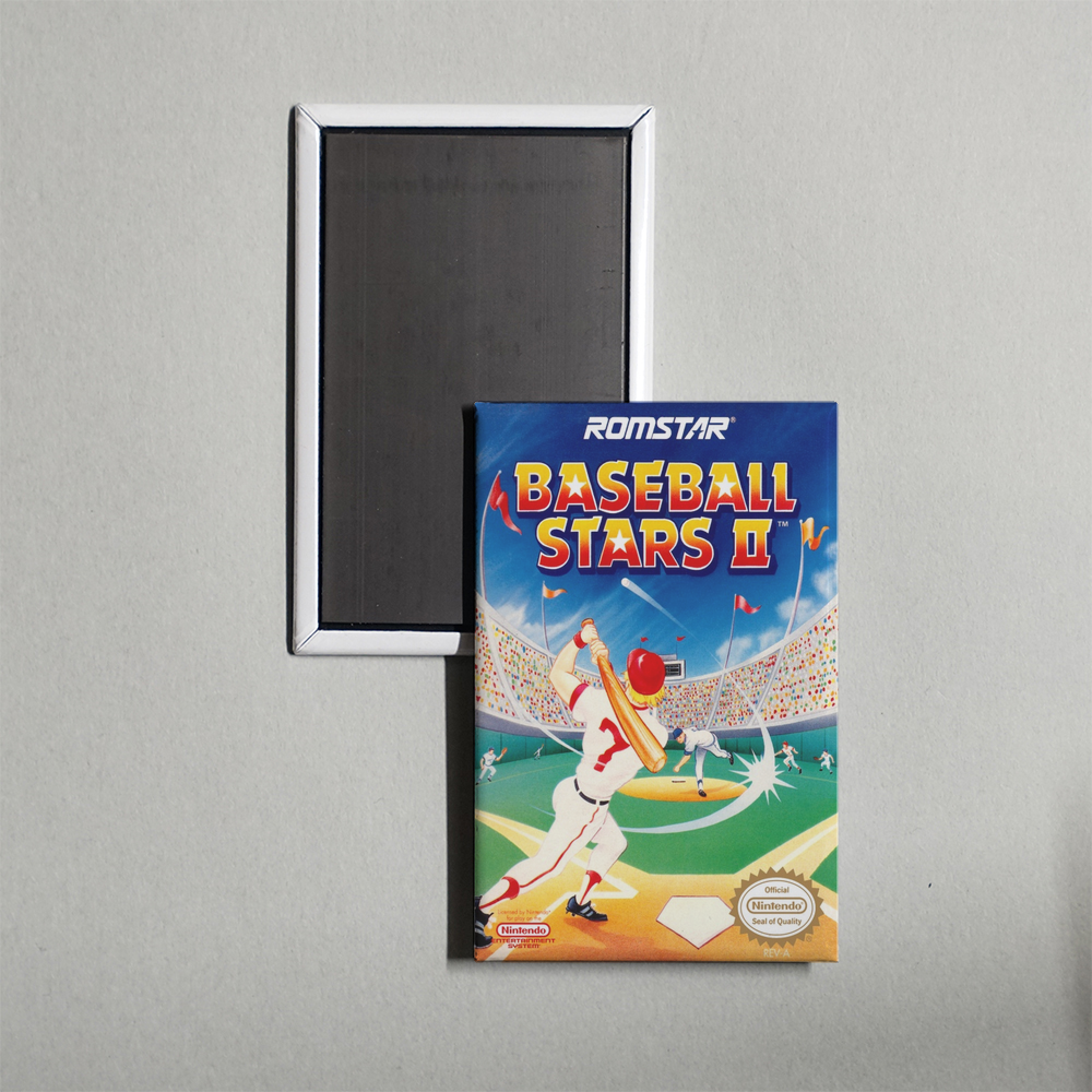 Nintendo NES Baseball Stars II Mini Video Game Fridge Magnet