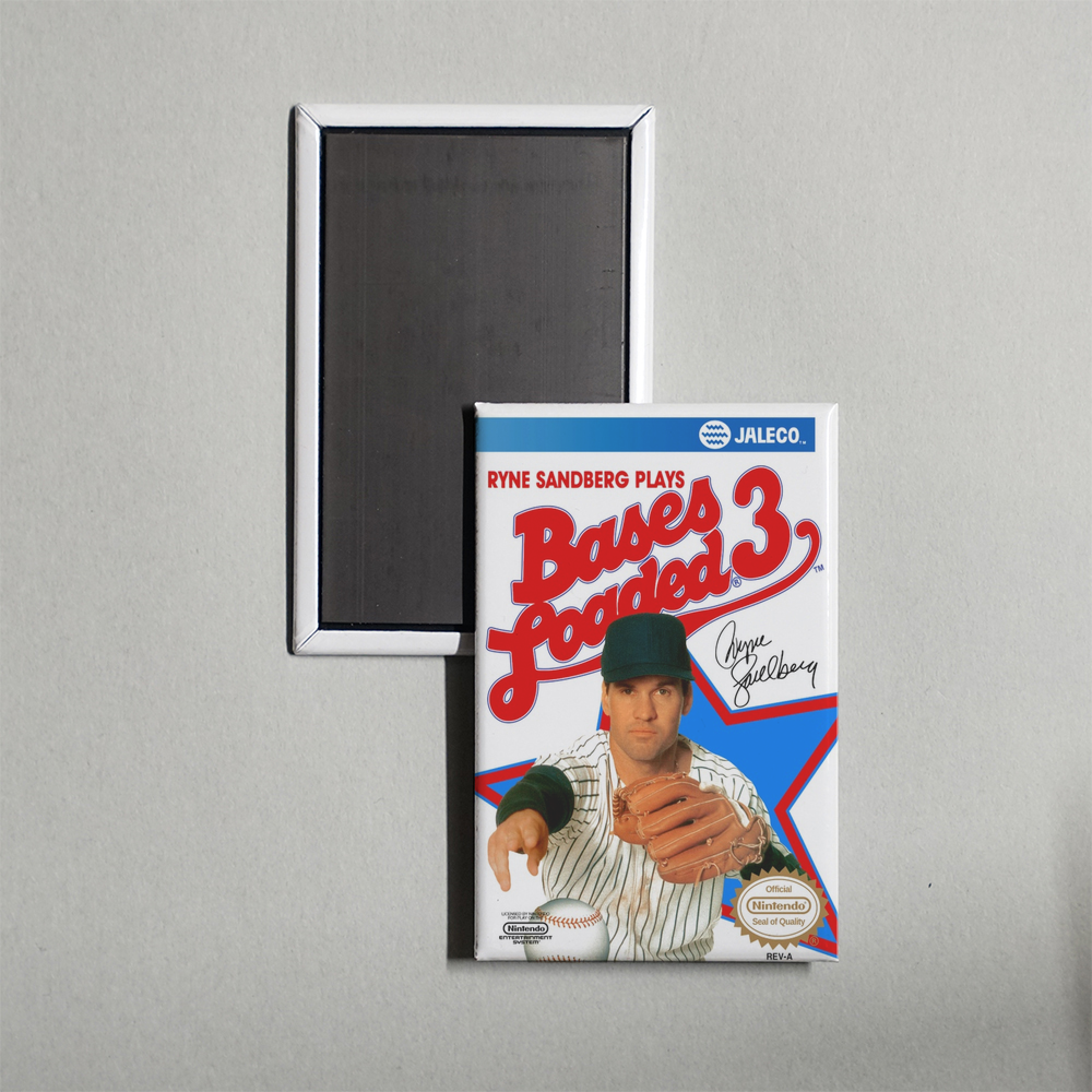 Nintendo NES Bases Loaded 3 Mini Video Game Fridge Magnet