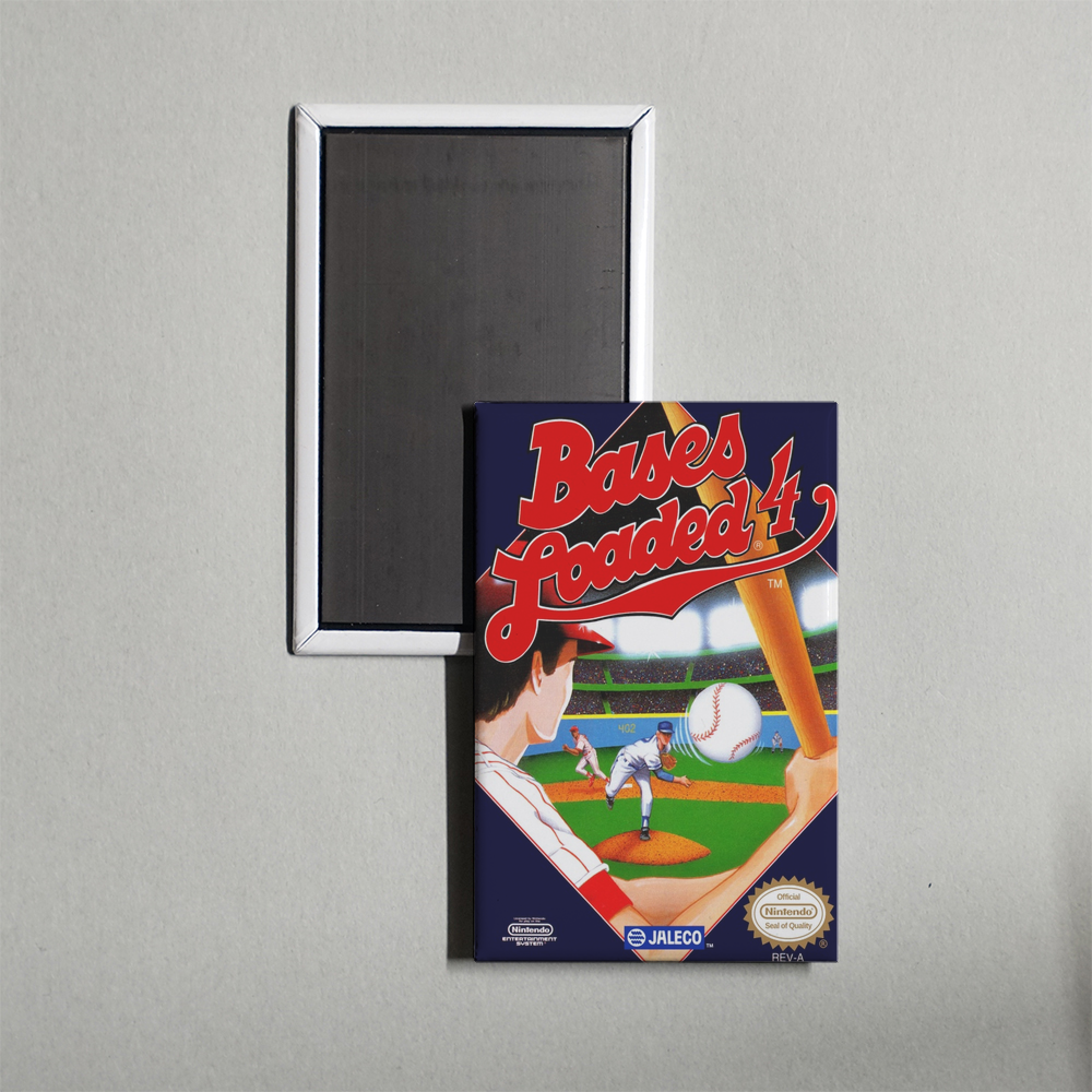 Nintendo NES Bases Loaded 4 Mini Video Game Fridge Magnet