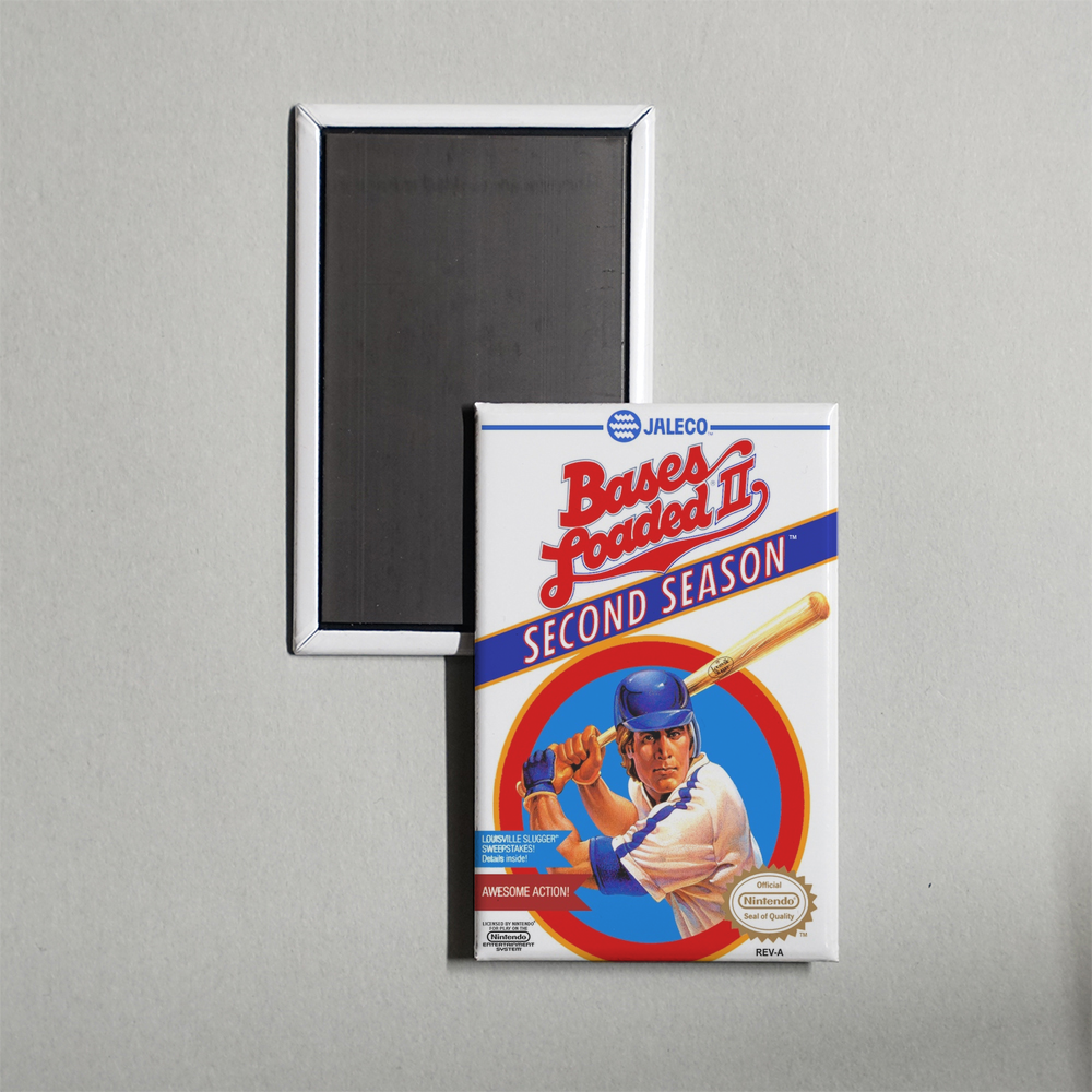 Nintendo NES Bases Loaded II - Second Season Mini Video Game Fridge Magnet