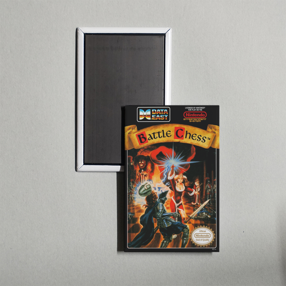 Nintendo NES Battle Chess Mini Video Game Fridge Magnet