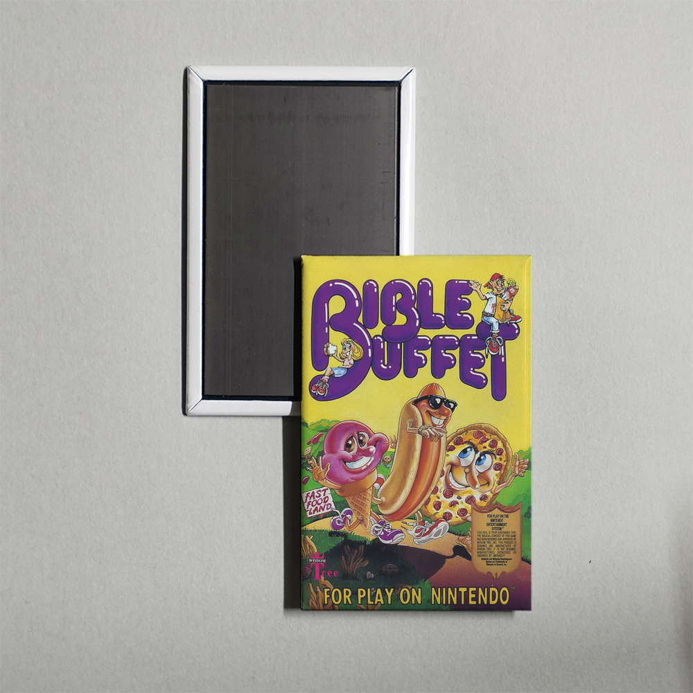 Nintendo NES Bible Buffet Mini Video Game Fridge Magnet