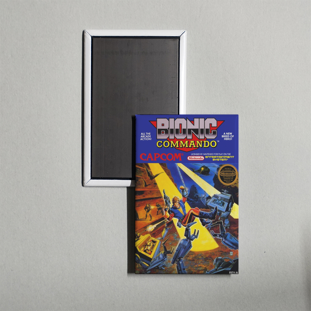 Nintendo NES Bionic Commando Mini Video Game Fridge Magnet