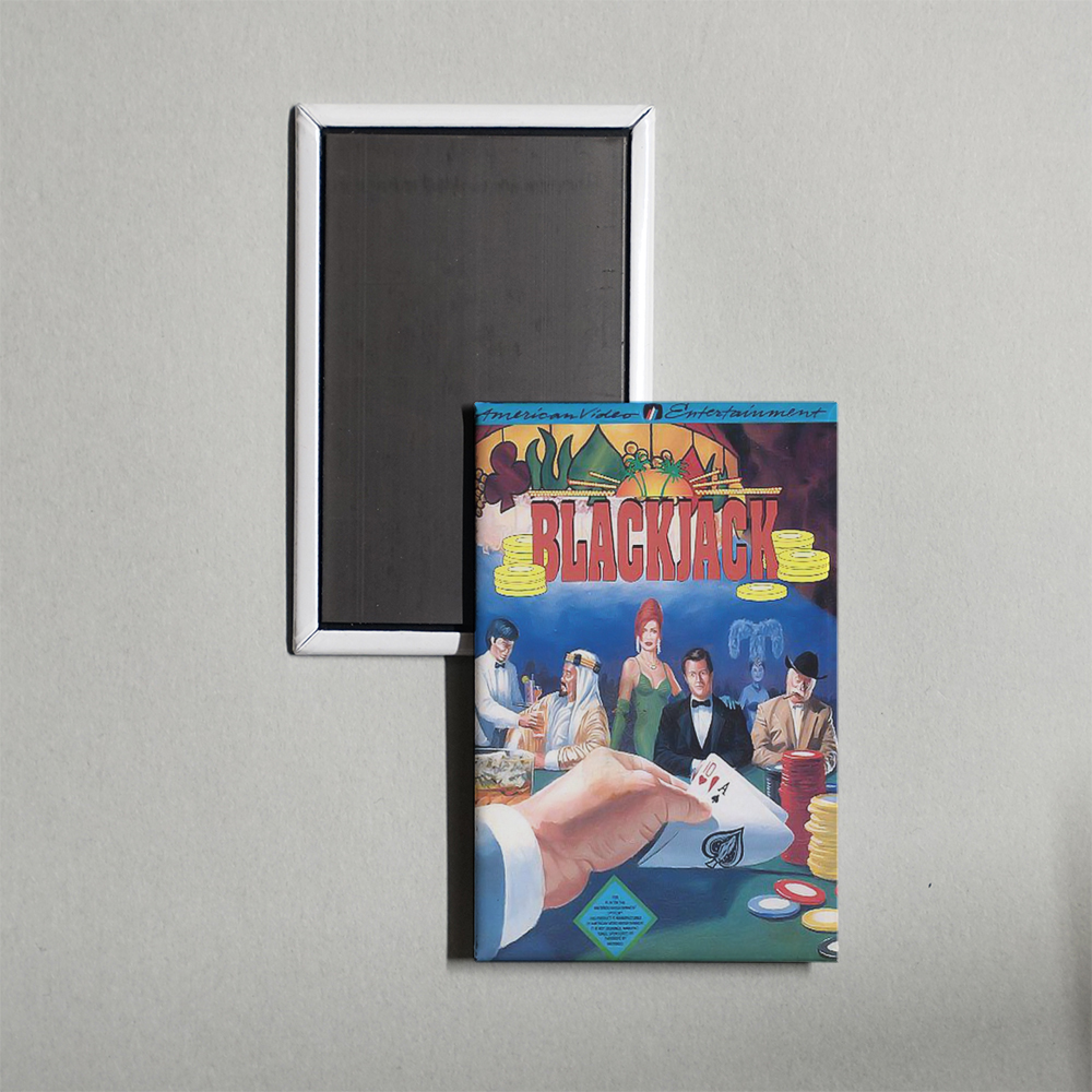 Nintendo NES Blackjack Mini Video Game Fridge Magnet