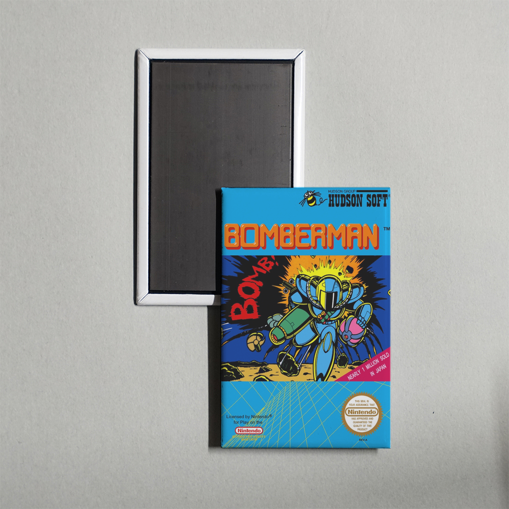 Nintendo NES Bomberman Mini Video Game Fridge Magnet