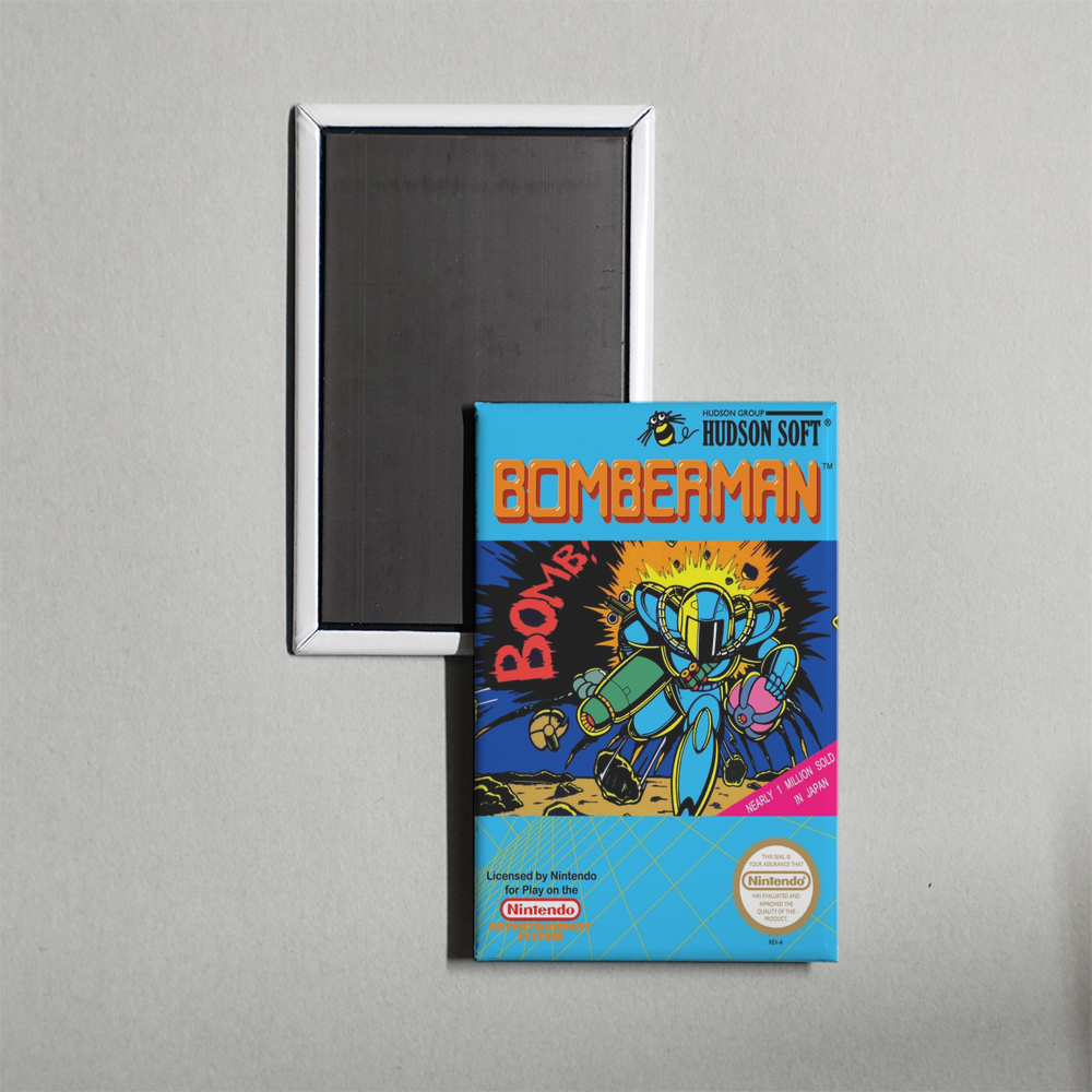Nintendo NES Bomberman Collection Mini Video Game Fridge Magnet