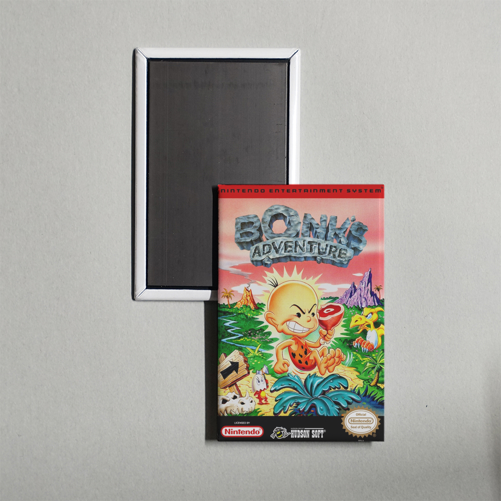 Nintendo NES Bonk's Adventure Mini Video Game Fridge Magnet