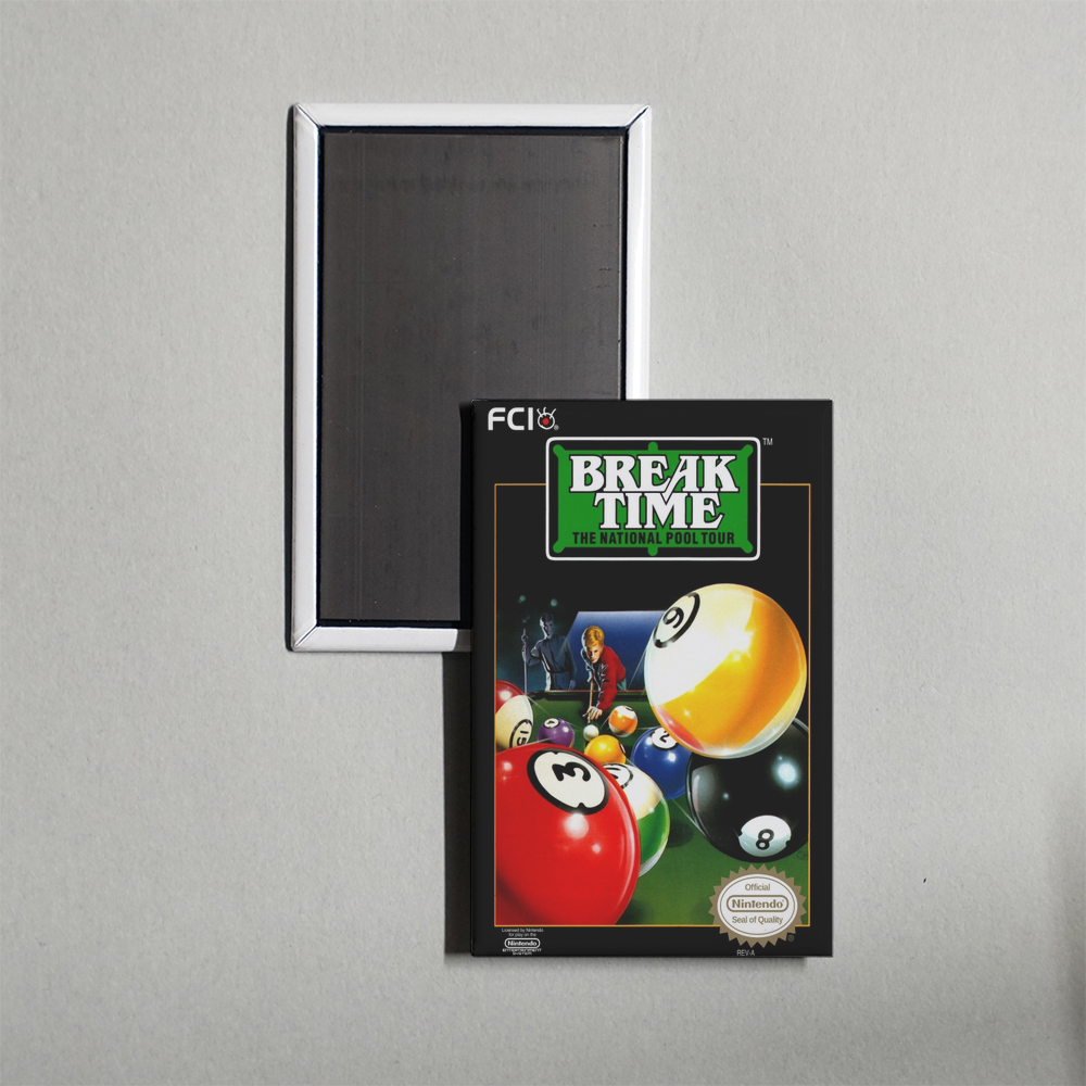 Nintendo NES Break Time - The National Pool Tour Mini Video Game Fridge Magnet