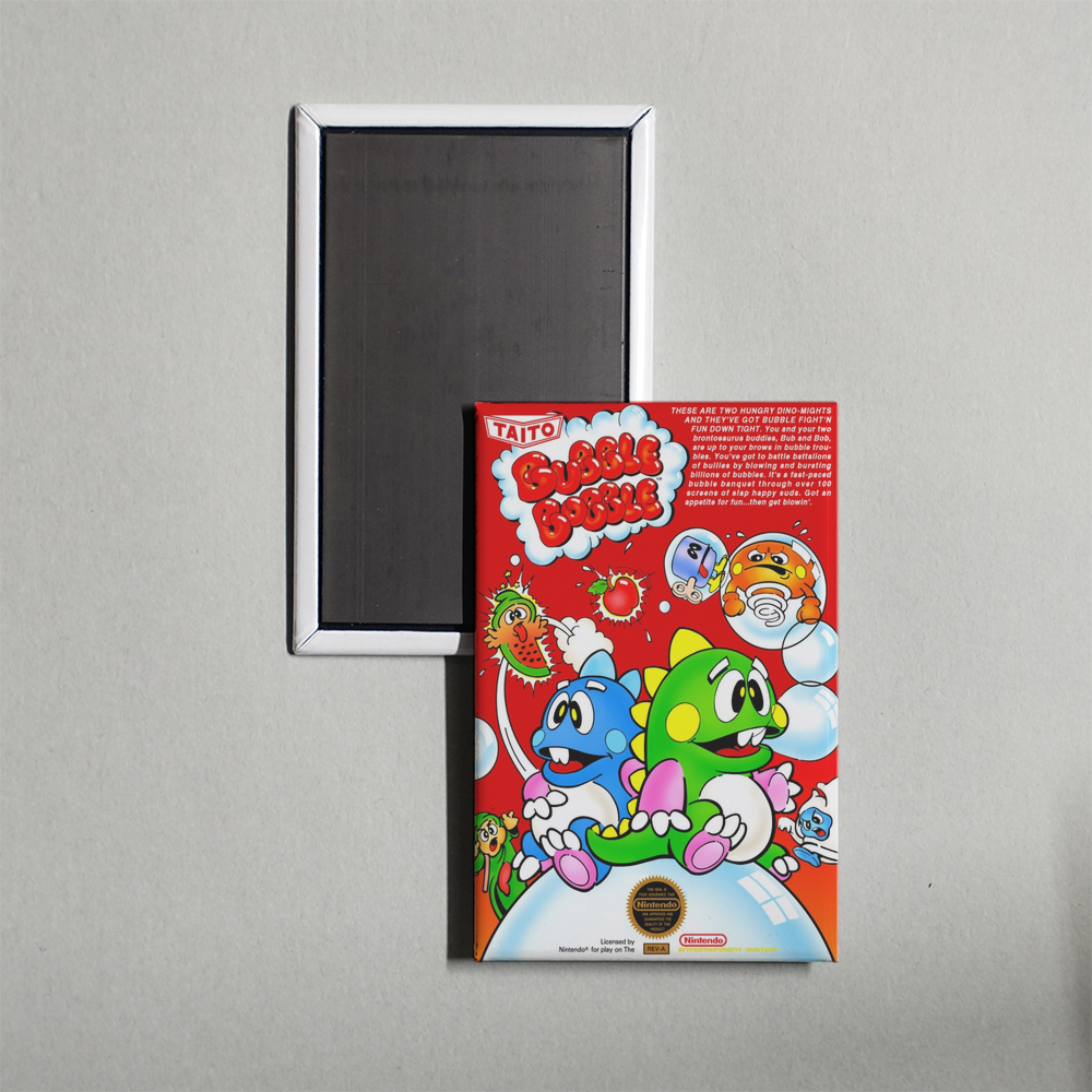 Nintendo NES Bubble Bobble Mini Video Game Fridge Magnet