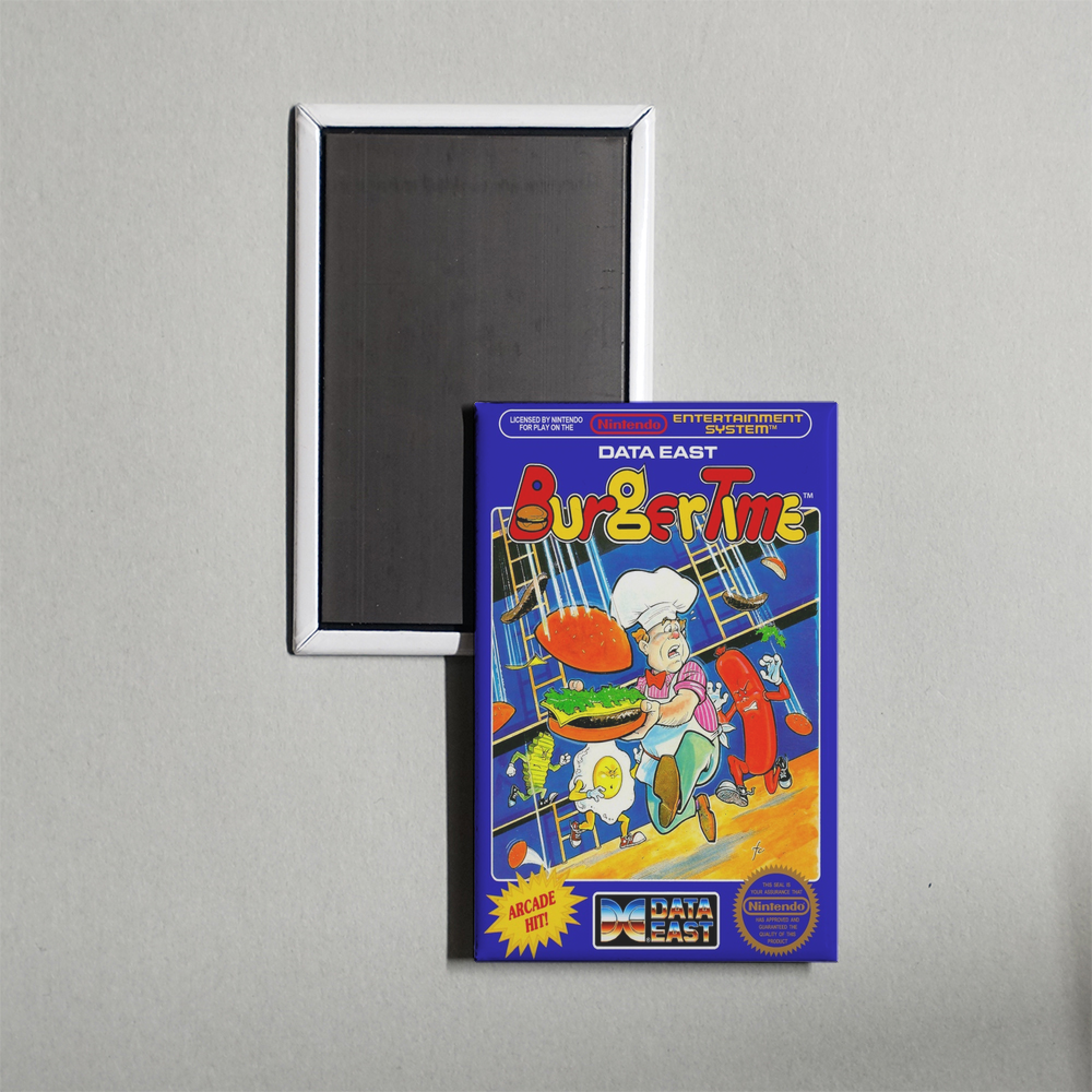 Nintendo NES BurgerTime Mini Video Game Fridge Magnet