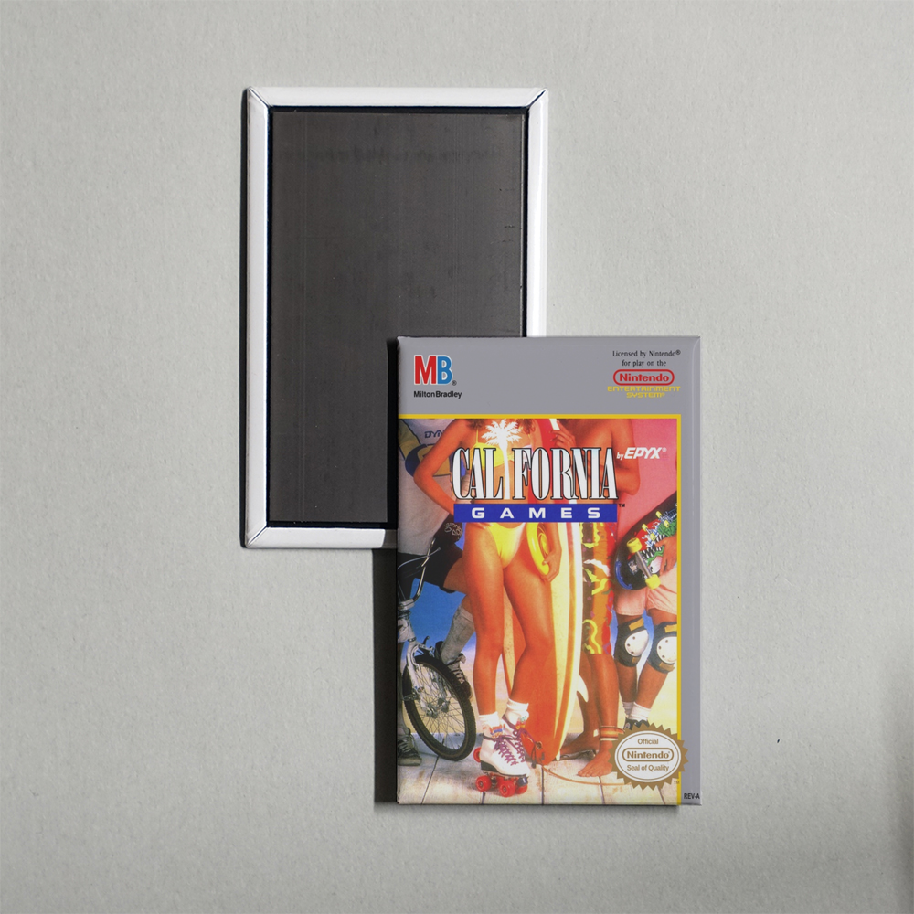 Nintendo NES California Games Mini Video Game Fridge Magnet