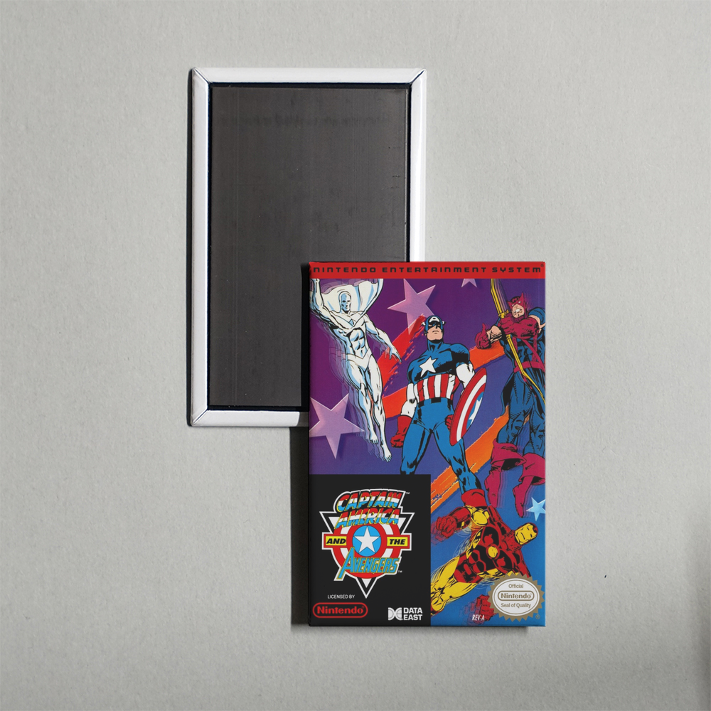 Nintendo NES Captain America and the Avengers Mini Video Game Fridge Magnet