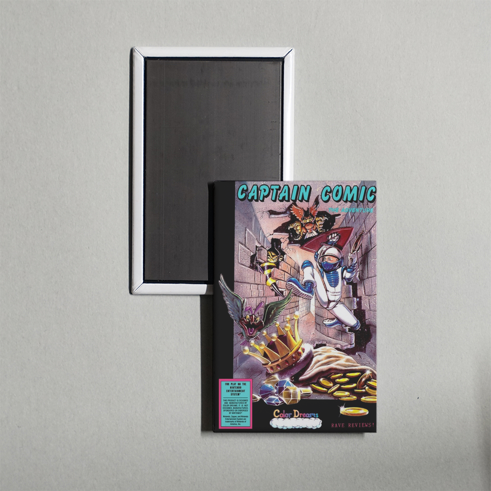 Nintendo NES Captain Comic - The Adventure Mini Video Game Fridge Magnet