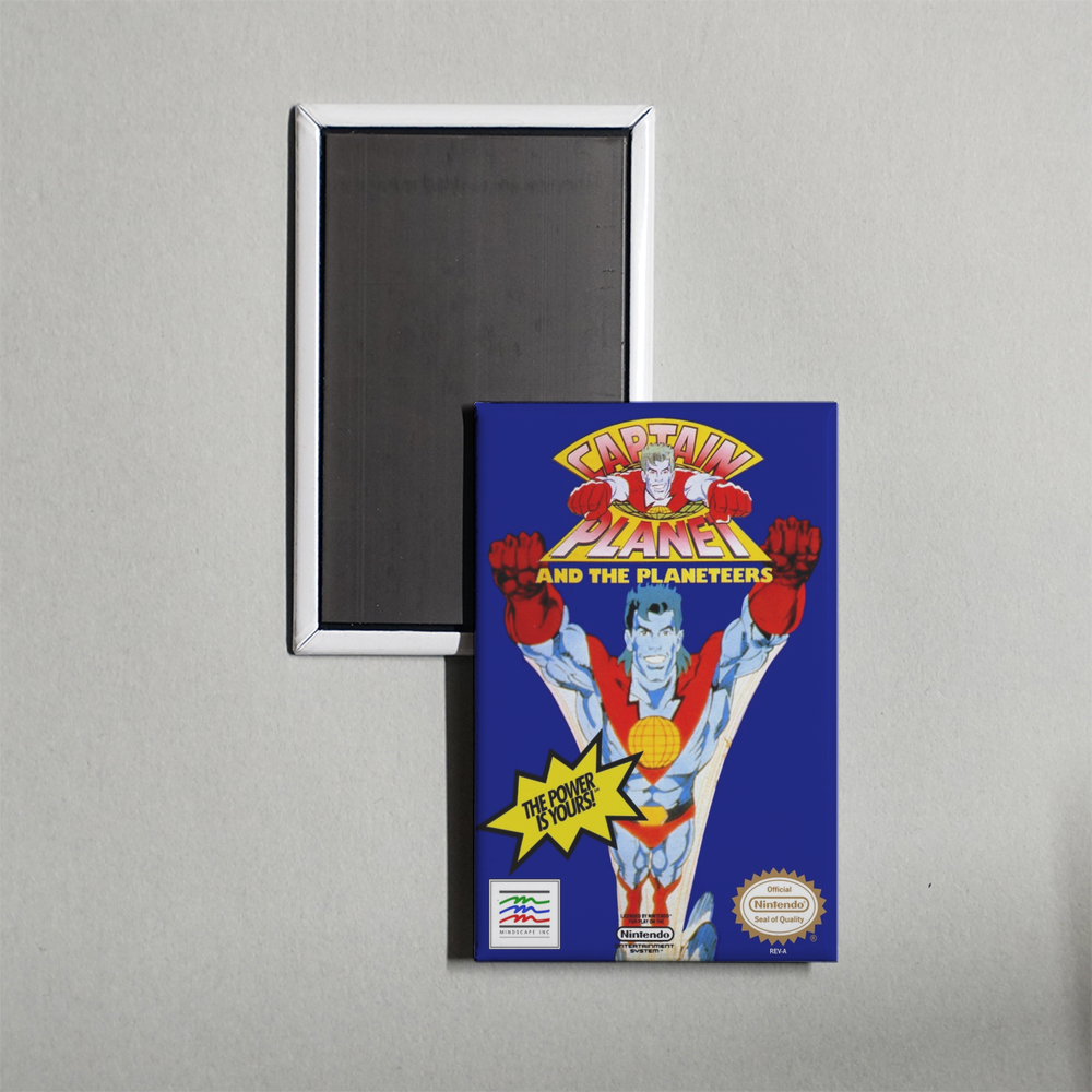 Nintendo NES Captain Planet and the Planeteers Mini Video Game Fridge Magnet