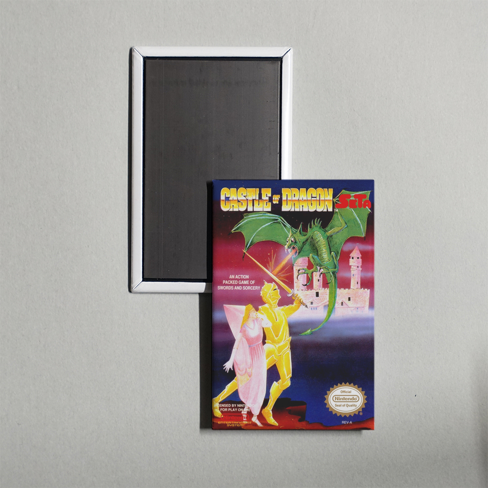 Nintendo NES Castle of Dragon Mini Video Game Fridge Magnet
