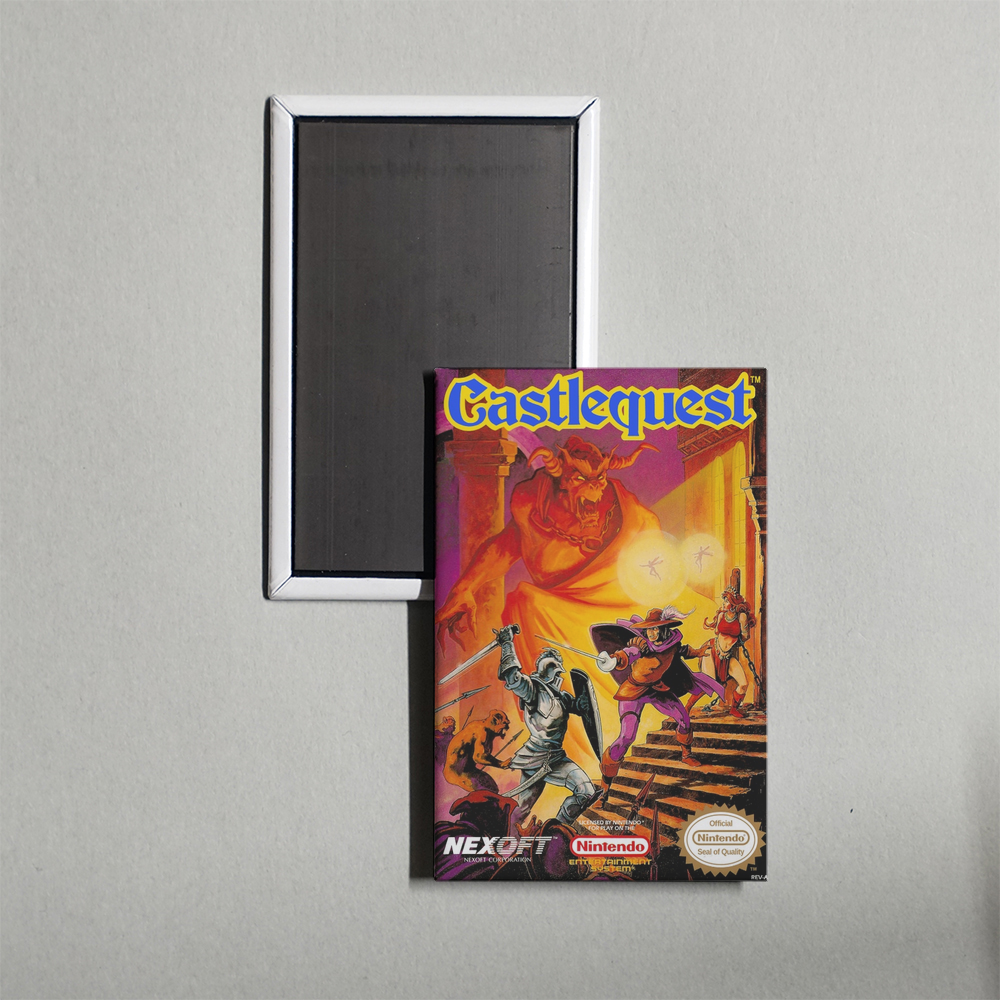 Nintendo NES Castlequest Mini Video Game Fridge Magnet