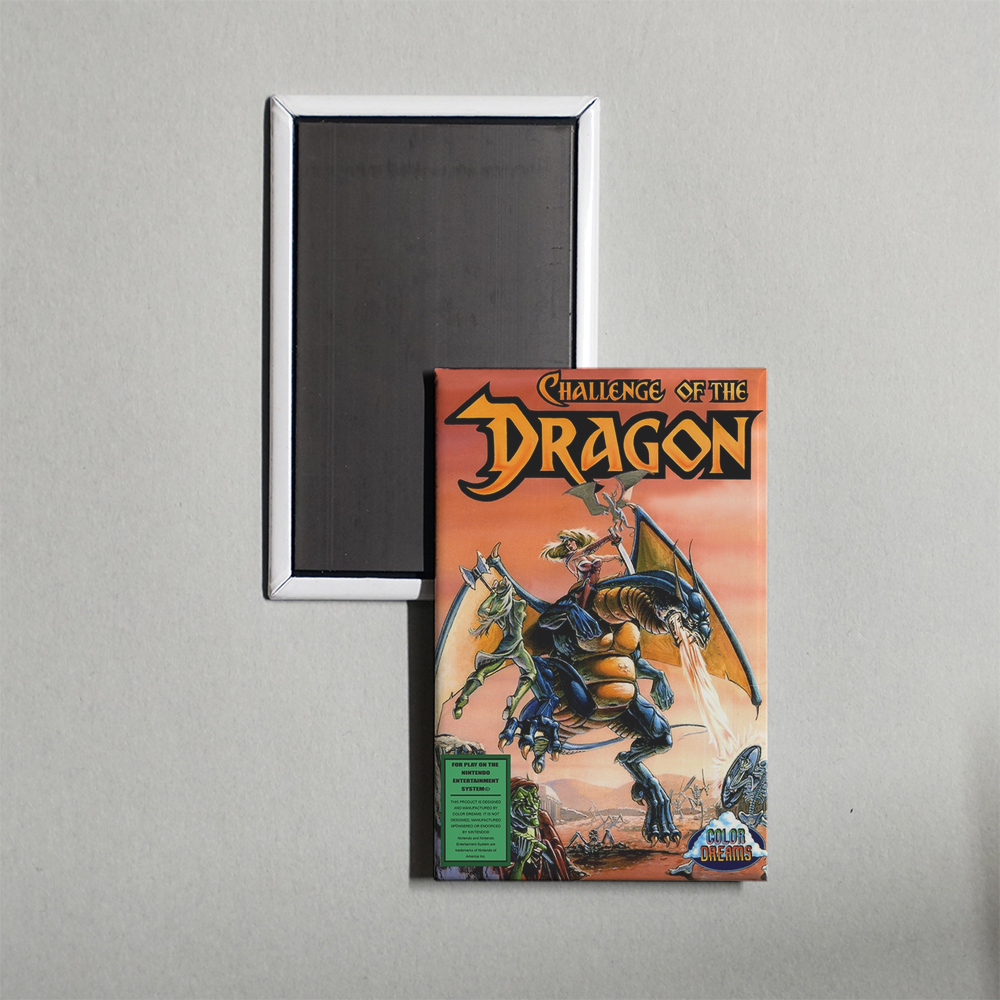Nintendo NES Challenge of the Dragon Mini Video Game Fridge Magnet