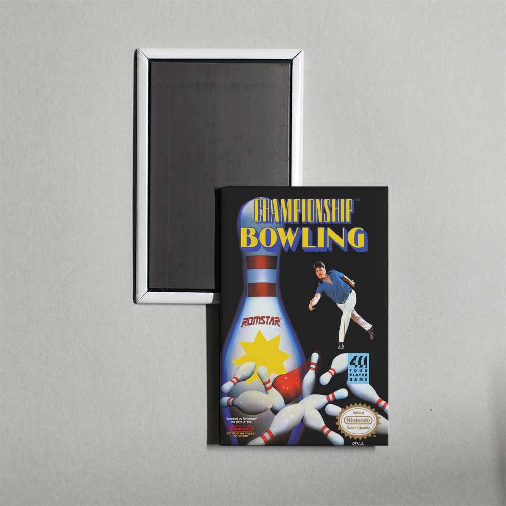 Nintendo NES Championship Bowling Mini Video Game Fridge Magnet