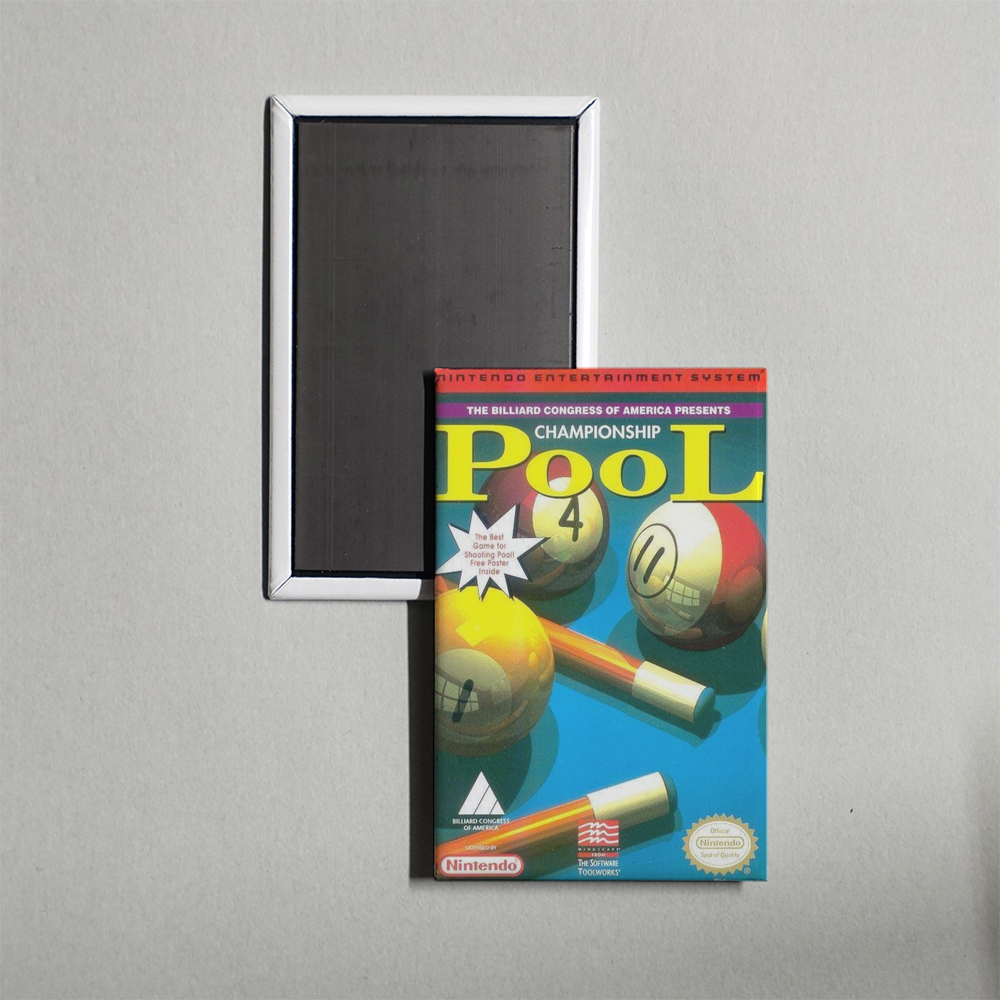 Nintendo NES Championship Pool Mini Video Game Fridge Magnet