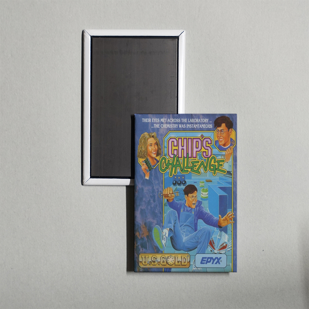 Nintendo NES Chip's Challenge Mini Video Game Fridge Magnet