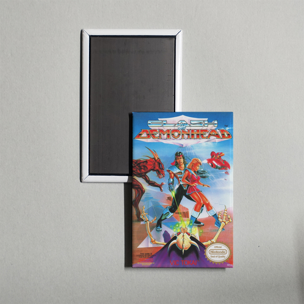 Nintendo NES Clash at Demonhead Mini Video Game Fridge Magnet