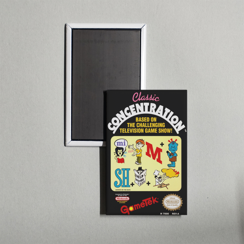 Nintendo NES Classic Concentration Mini Video Game Fridge Magnet