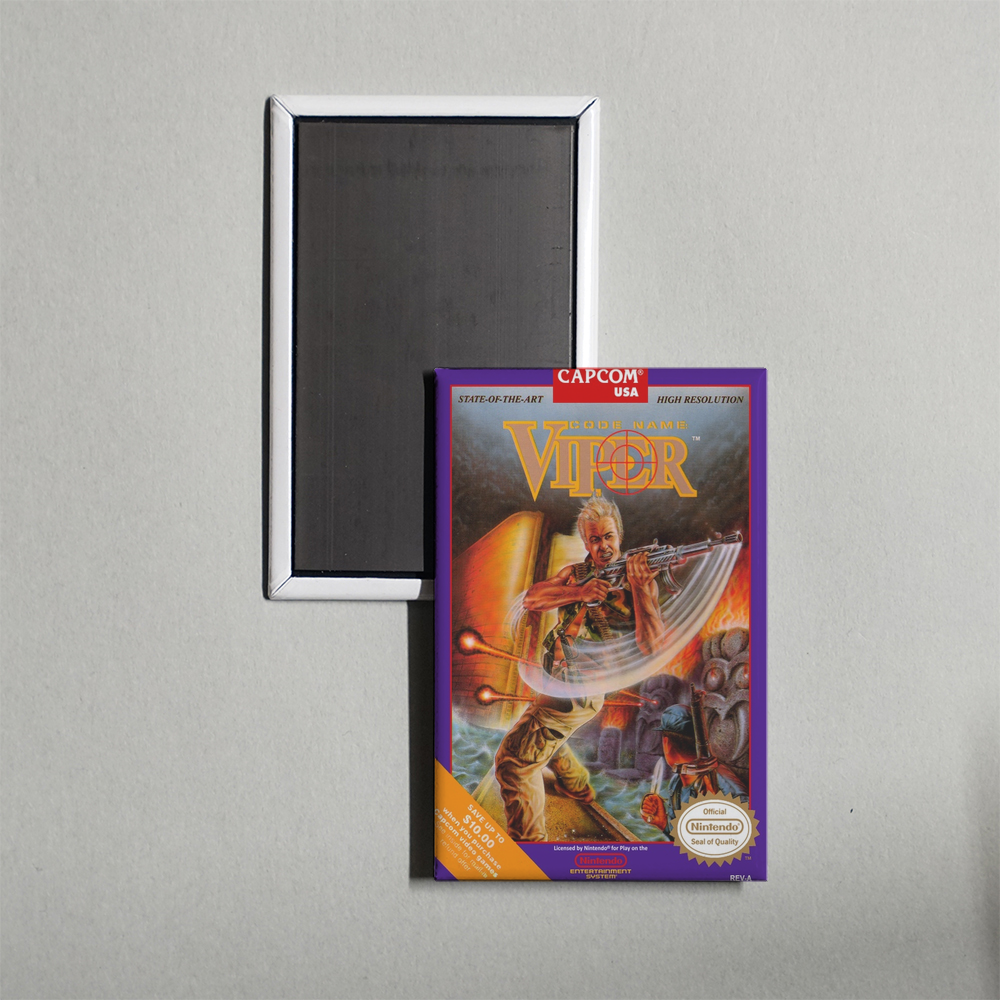 Nintendo NES Code Name - Viper Mini Video Game Fridge Magnet