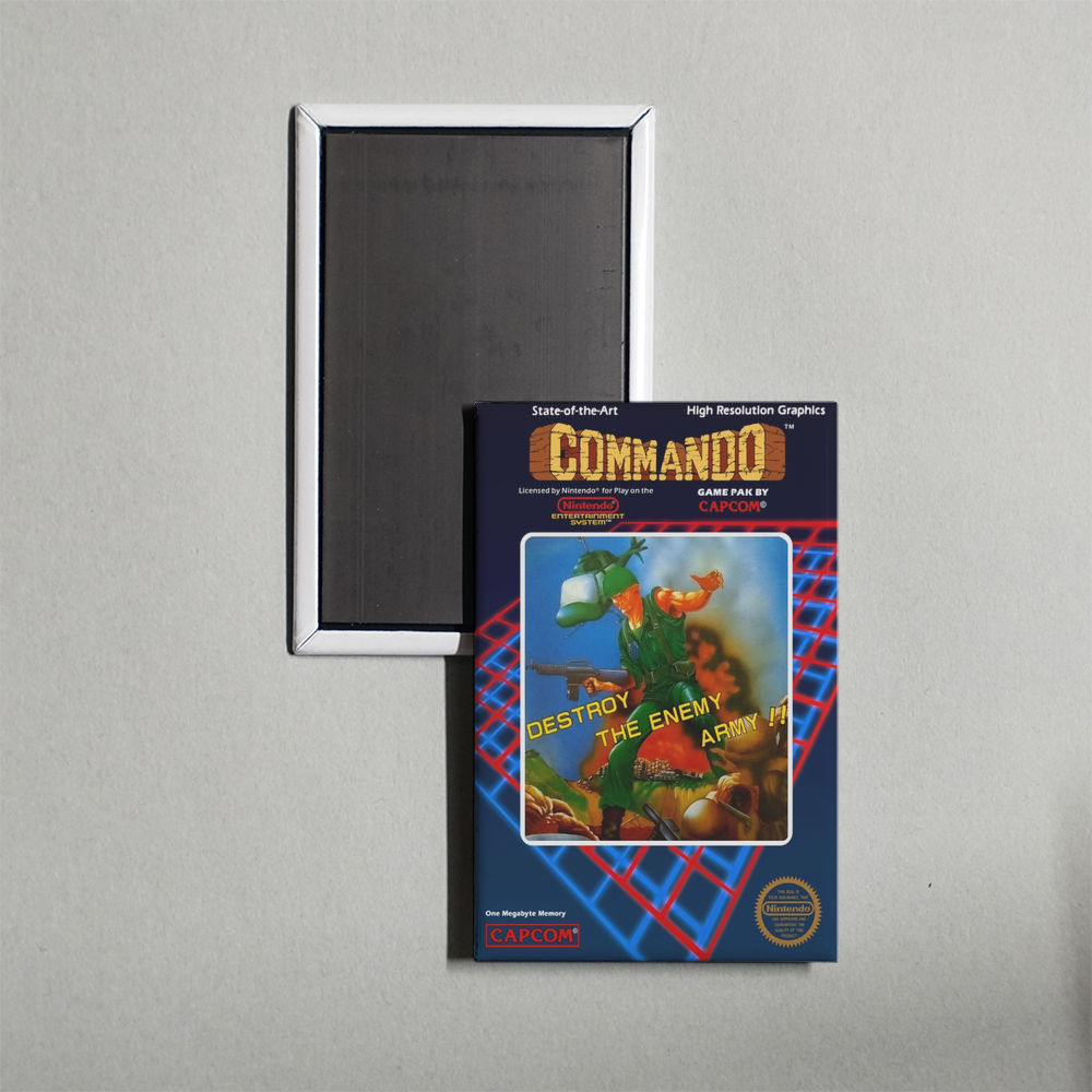 Nintendo NES Commando Mini Video Game Fridge Magnet