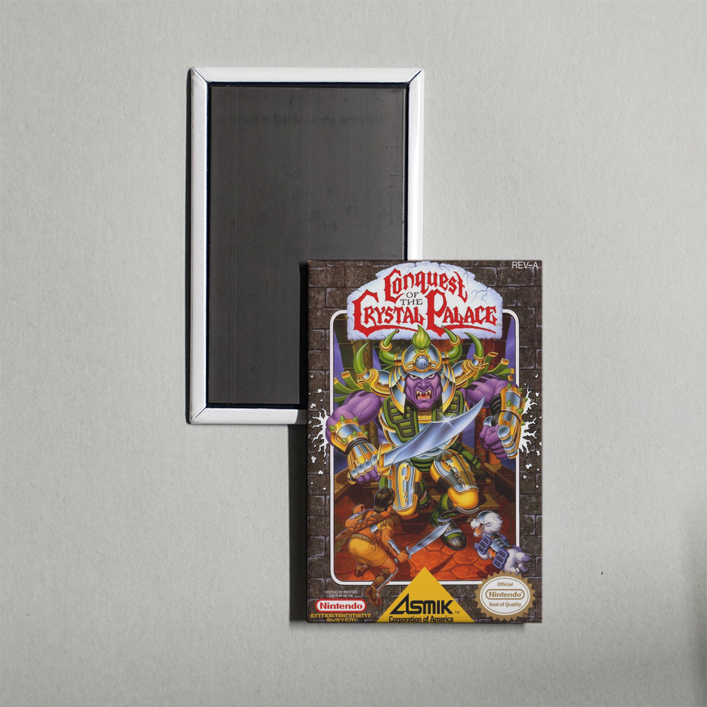 Nintendo NES Conquest of the Crystal Palace Mini Video Game Fridge Magnet