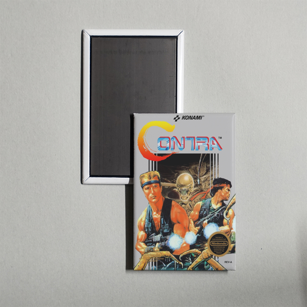 Nintendo NES Contra Mini Video Game Fridge Magnet