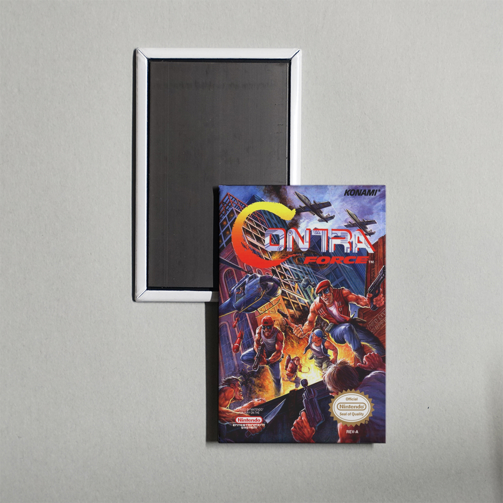 Nintendo NES Contra Force Mini Video Game Fridge Magnet