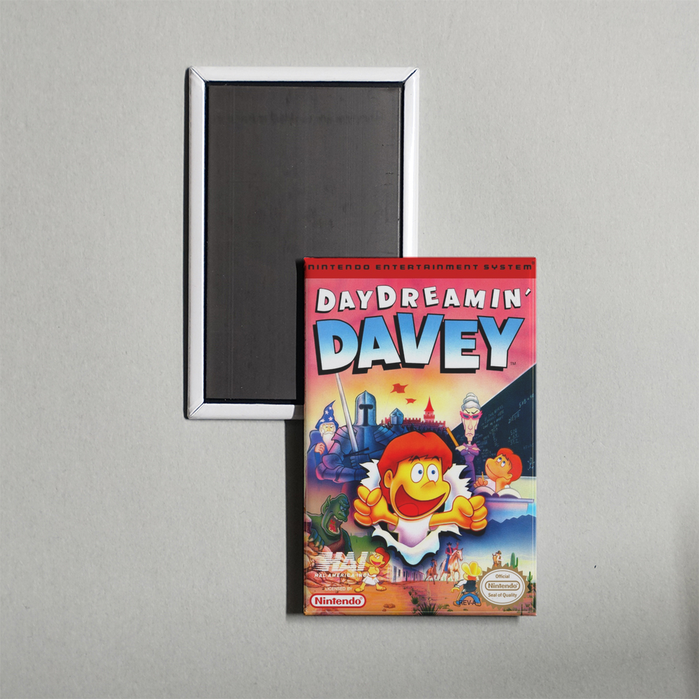 Nintendo NES Day Dreamin' Davey Mini Video Game Fridge Magnet