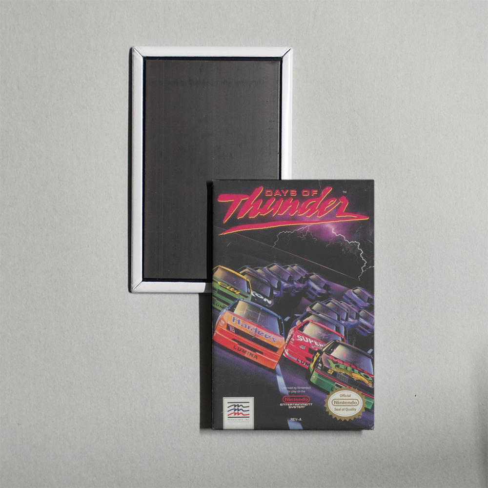 Nintendo NES Days of Thunder Mini Video Game Fridge Magnet