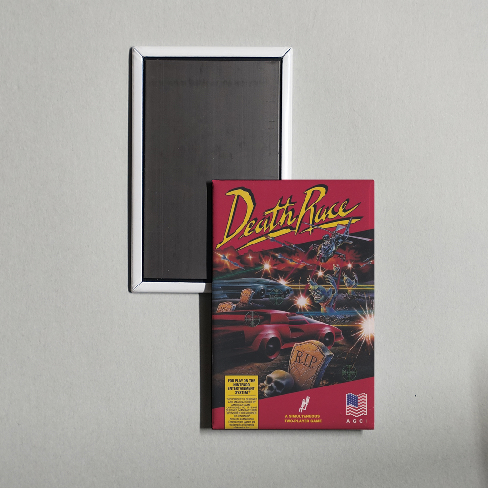 Nintendo NES Death Race Mini Video Game Fridge Magnet