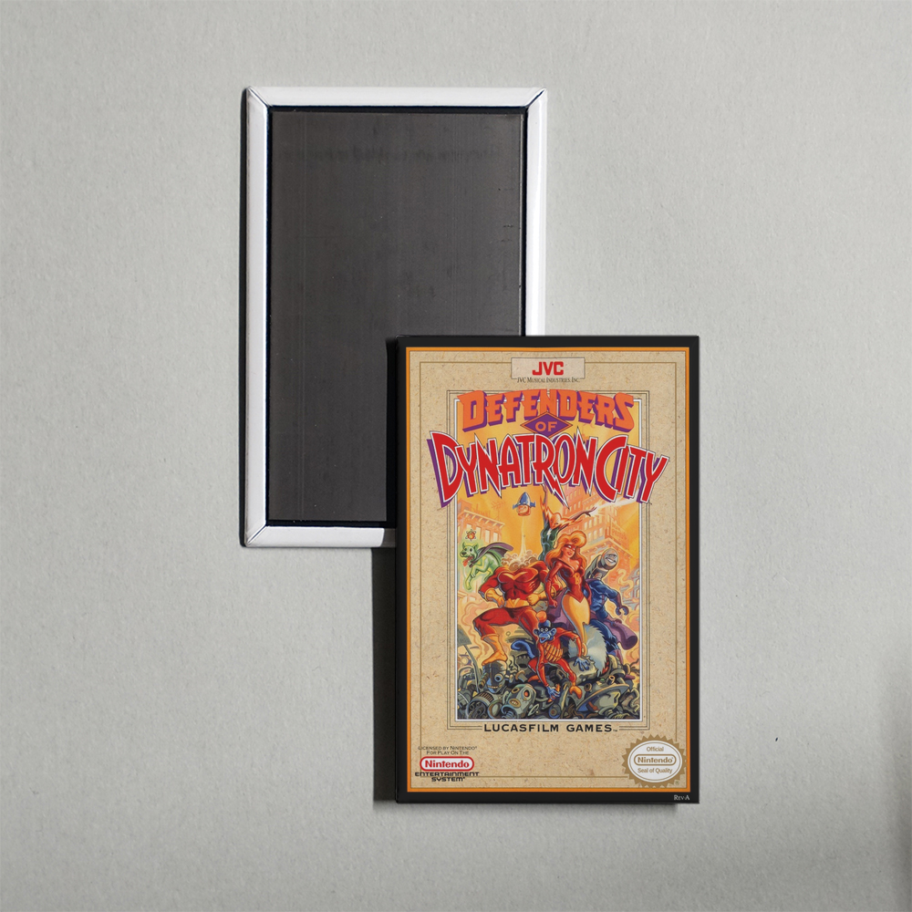Nintendo NES Defenders of Dynatron City Mini Video Game Fridge Magnet