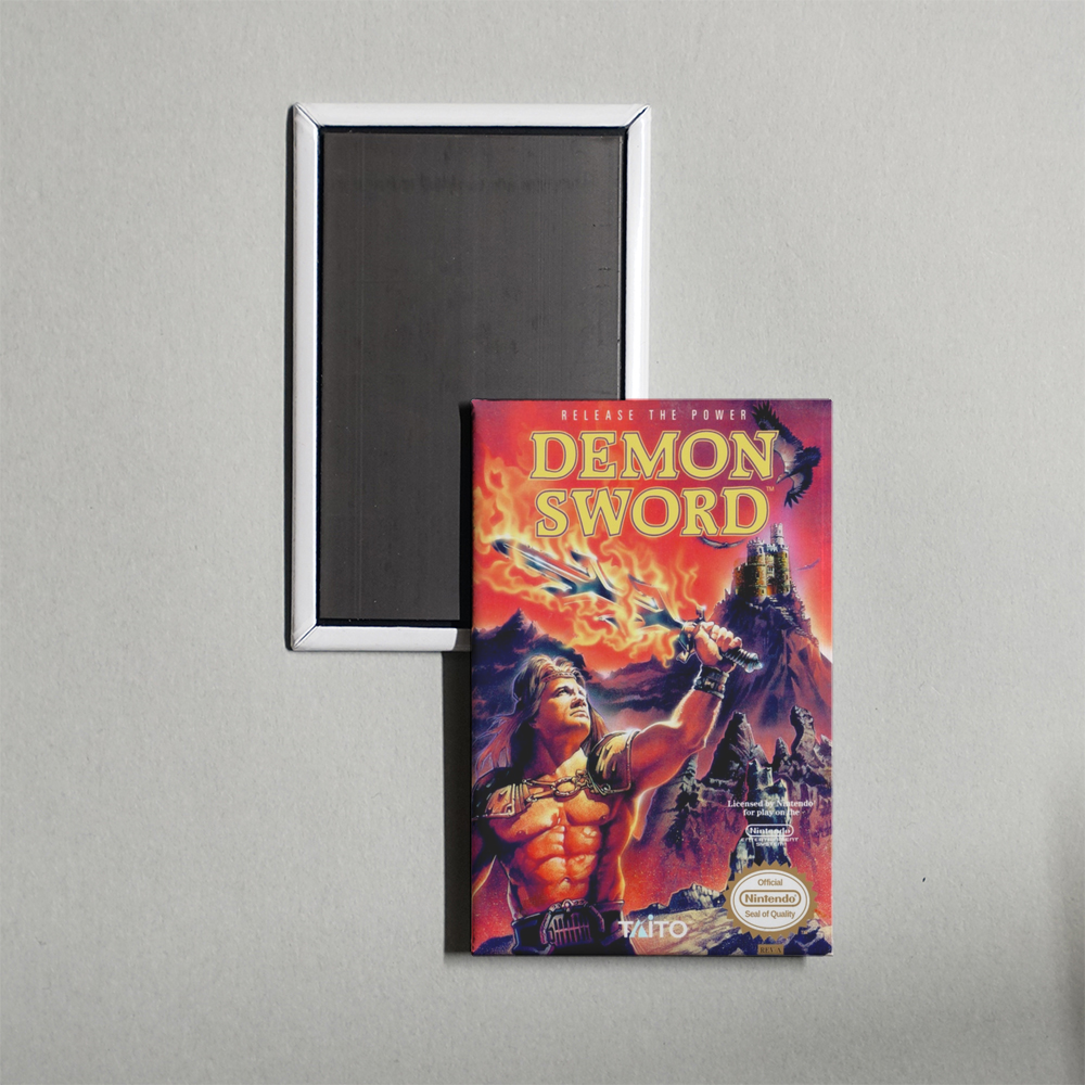 Nintendo NES Demon Sword Mini Video Game Fridge Magnet