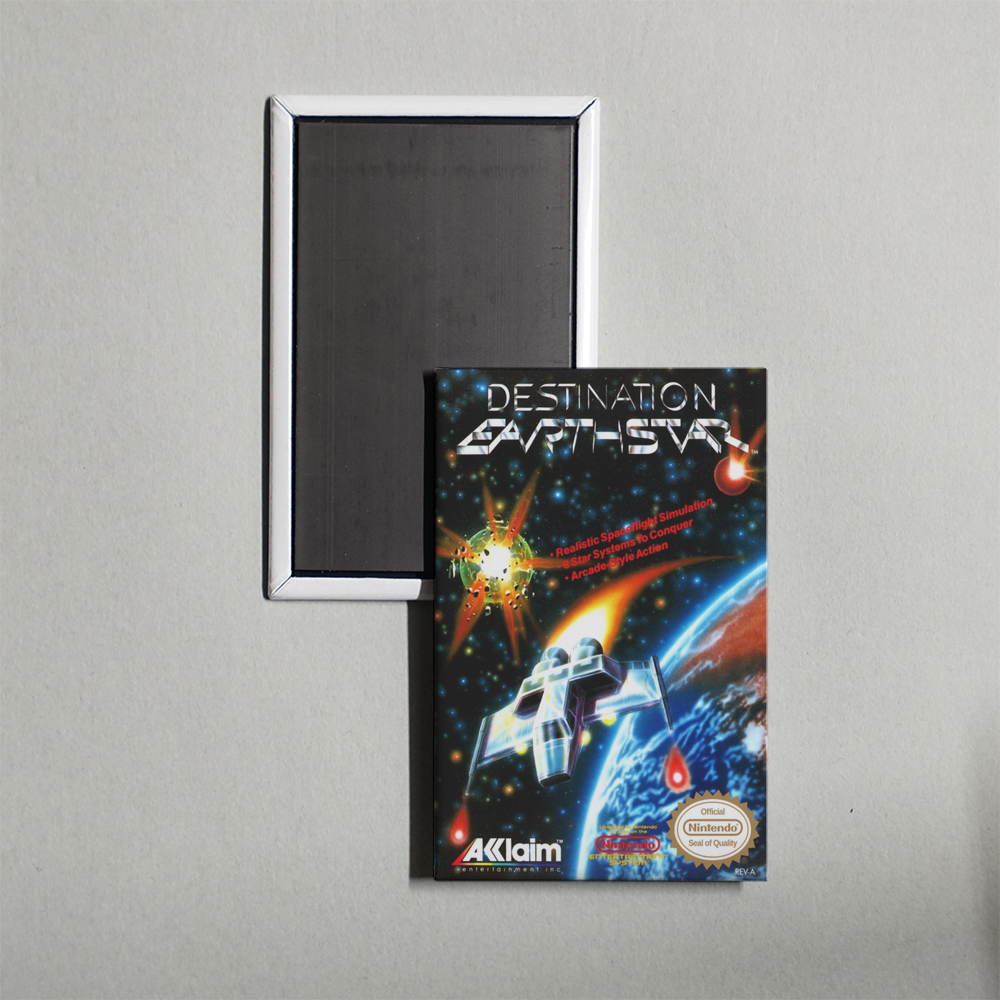 Nintendo NES Destination Earthstar Mini Video Game Fridge Magnet