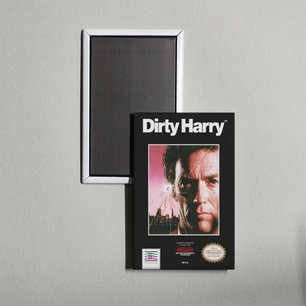 Nintendo NES Dirty Harry Mini Video Game Fridge Magnet