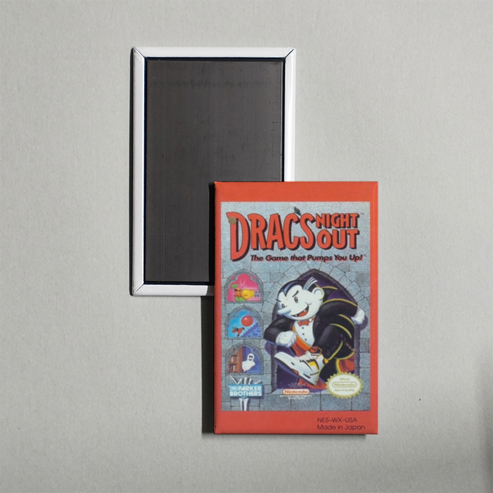 Nintendo NES Drac's Night Out Mini Video Game Fridge Magnet