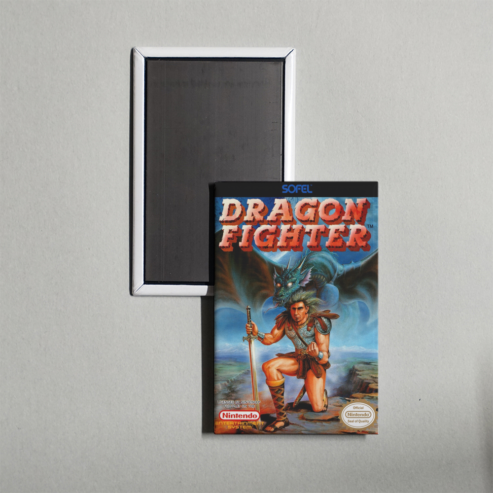 Nintendo NES Dragon Fighter Mini Video Game Fridge Magnet