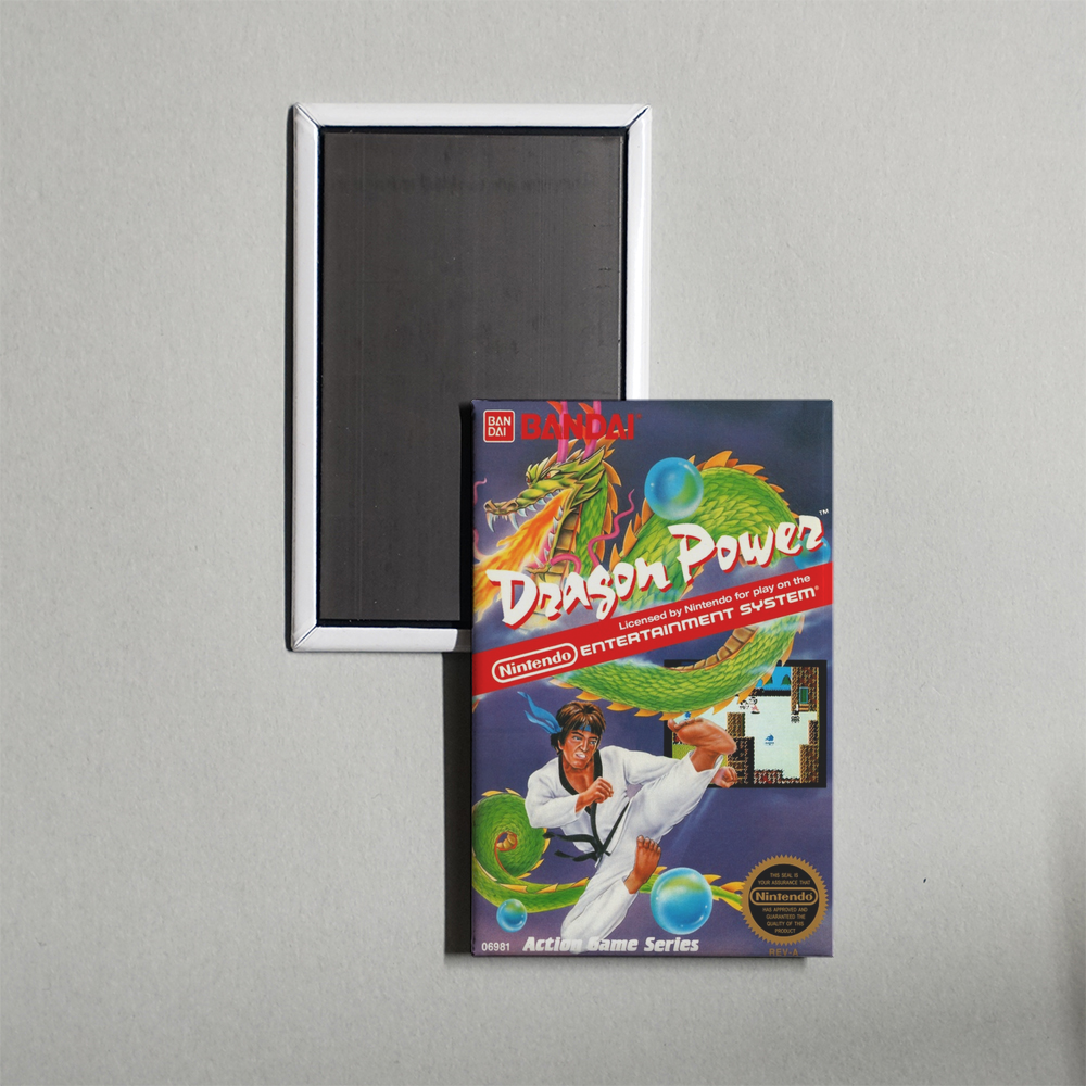 Nintendo NES Dragon Power Mini Video Game Fridge Magnet