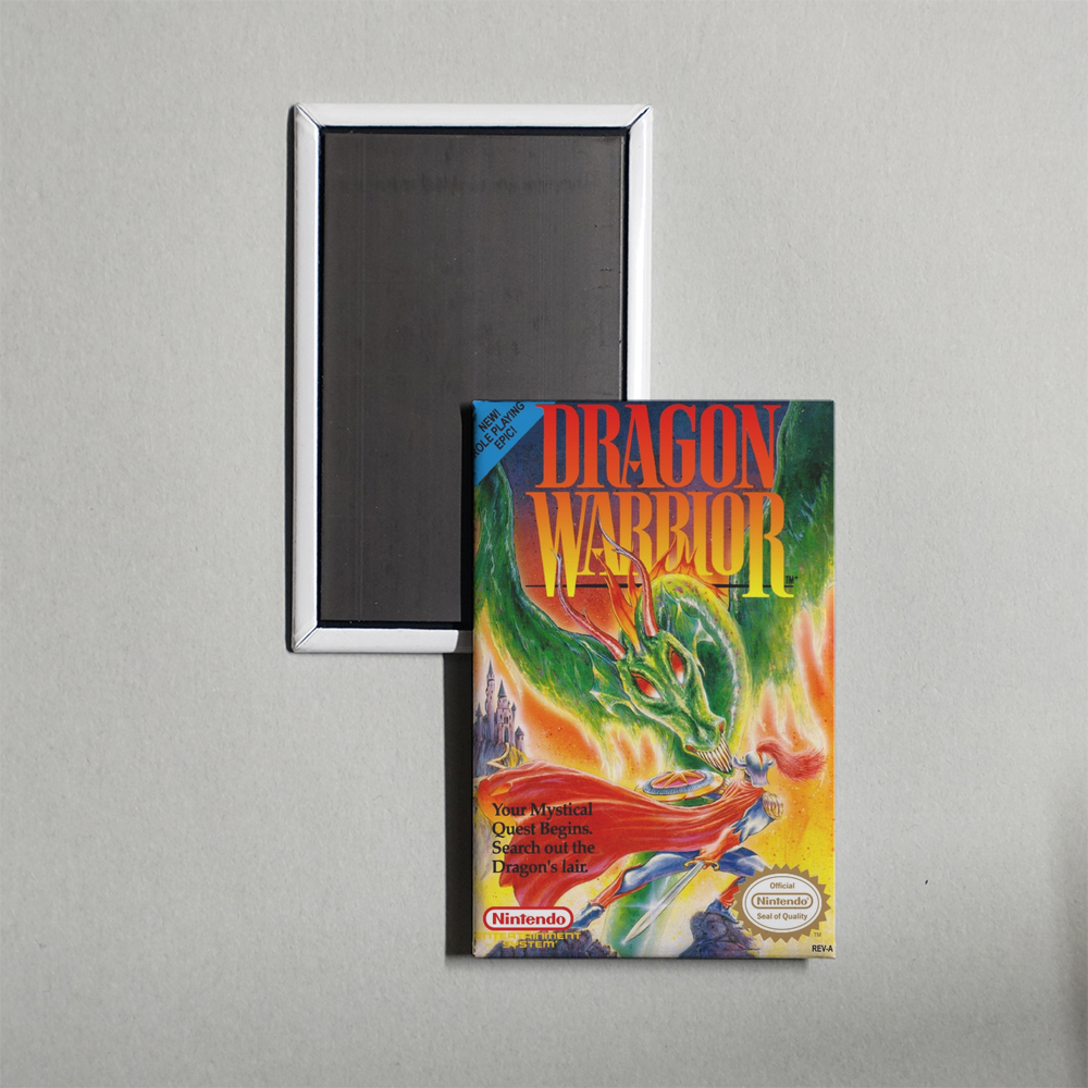 Nintendo NES Dragon Warrior Mini Video Game Fridge Magnet