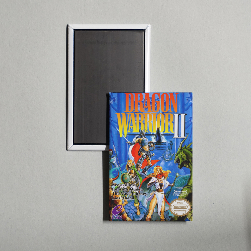 Nintendo NES Dragon Warrior II Mini Video Game Fridge Magnet